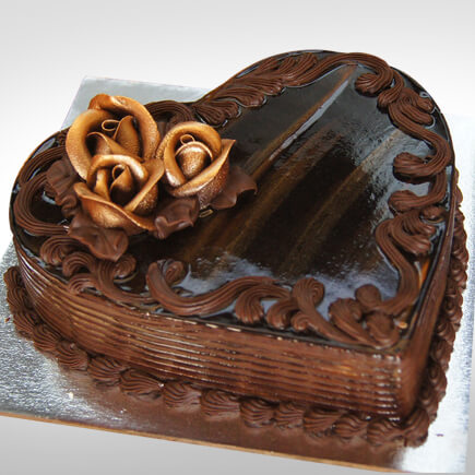 1kg Heart Shaped Eggless Chocolate Truffle Cake Flowerzila Com